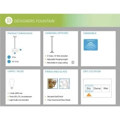 Drake 1-Light Brushed Gold Down Pendant by Designers Fountain -Designers Fountain Shop brushed gold designers fountain chandeliers 96332 bg 76 1000