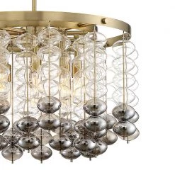 Villa Rose 8-Light Brushed Gold Chandelier with Clear Smoke Glass by Designers Fountain -Designers Fountain Shop brushed gold designers fountain chandeliers d208c 8ch bg 40 1000