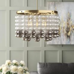 Villa Rose 8-Light Brushed Gold Chandelier with Clear Smoke Glass by Designers Fountain -Designers Fountain Shop brushed gold designers fountain chandeliers d208c 8ch bg c3 1000