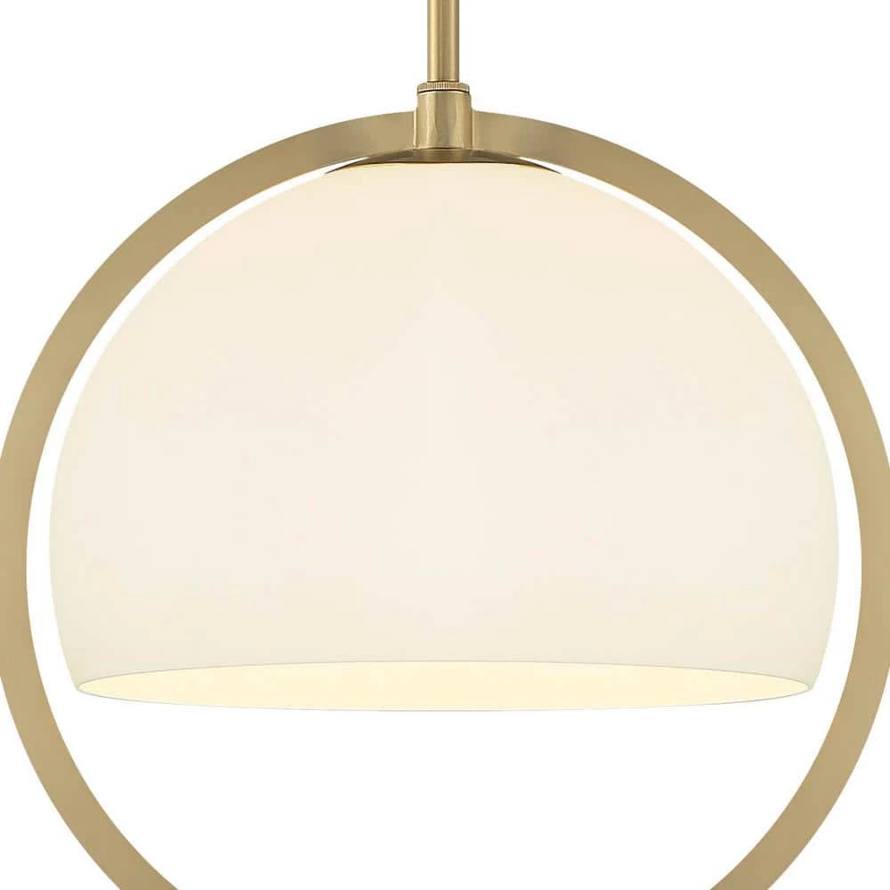 Eterna 1-Light Brushed Gold Shaded Pendant by Designers Fountain 6 Eterna 1-Light Brushed Gold Shaded Pendant by Designers Fountain - Image 4
