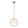 Eterna 1-Light Brushed Gold Shaded Pendant by Designers Fountain