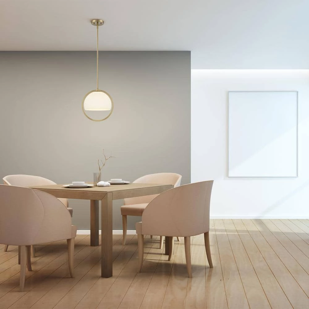 Eterna 1-Light Brushed Gold Shaded Pendant by Designers Fountain 5 Eterna 1-Light Brushed Gold Shaded Pendant by Designers Fountain - Image 3