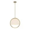 Eterna 1-Light Brushed Gold Shaded Pendant by Designers Fountain