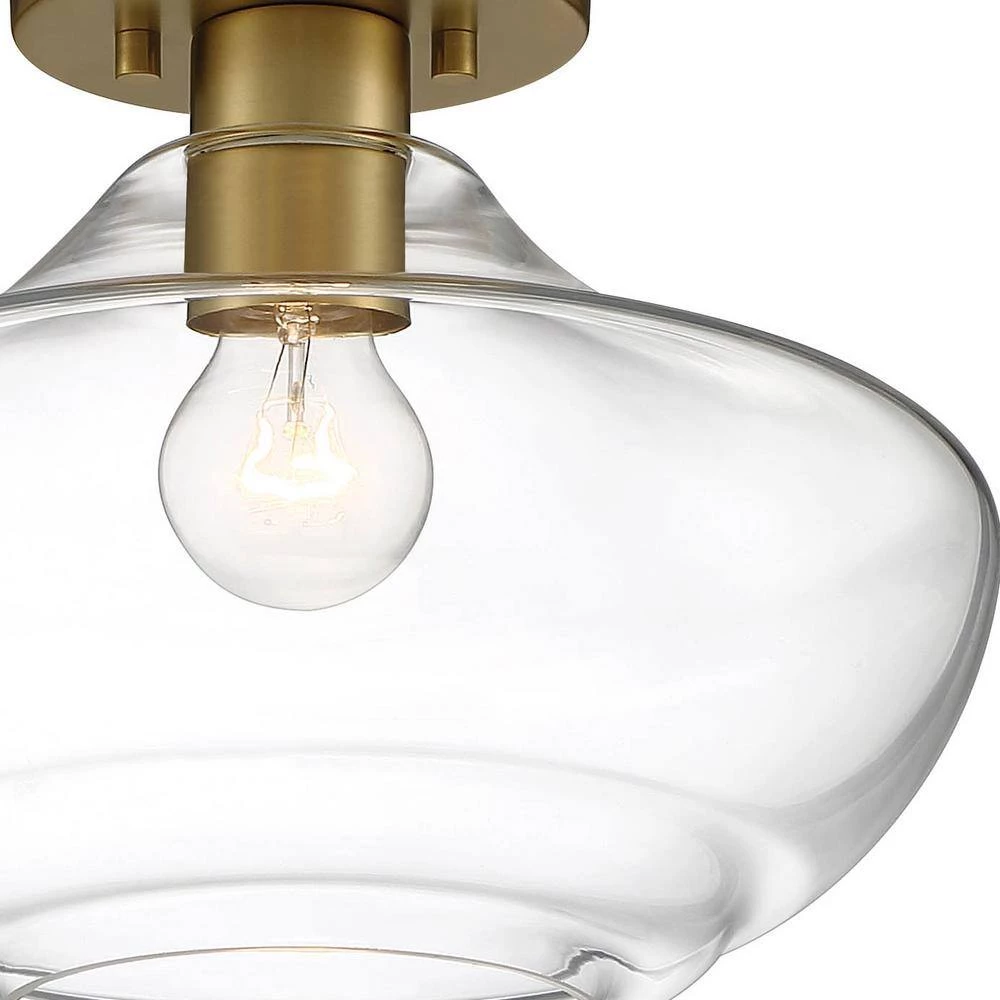 Emma 12 in. 1-Light Brushed Gold Semi-Flush Mount by Designers Fountain 7 Emma 12 in. 1-Light Brushed Gold Semi-Flush Mount by Designers Fountain - Image 5