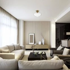 Emma 12 in. 1-Light Brushed Gold Semi-Flush Mount by Designers Fountain 10 Emma 12 in. 1-Light Brushed Gold Semi-Flush Mount by Designers Fountain -Designers Fountain Shop brushed gold designers fountain flush mount lights d249m sf bg 4f 1000