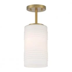Leavenworth 6 in. 1-Light Brushed Gold Convertible Semi-Flush Mount by Designers Fountain 11 Leavenworth 6 in. 1-Light Brushed Gold Convertible Semi-Flush Mount by Designers Fountain -Designers Fountain Shop brushed gold designers fountain flush mount lights d257m sf bg 1f 1000