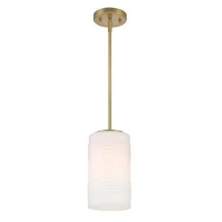 Leavenworth 6 in. 1-Light Brushed Gold Convertible Semi-Flush Mount by Designers Fountain