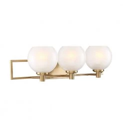 24 in. Cowen 3-Light Brushed Gold Mid-Century Modern Bathroom Vanity Light with Etched Glass Shades by Designers Fountain 12 24 in. Cowen 3-Light Brushed Gold Mid-Century Modern Bathroom Vanity Light with Etched Glass Shades by Designers Fountain -Designers Fountain Shop brushed gold designers fountain vanity lighting 94503 bg 40 1000