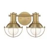 15 in. Dalton 2-Light Brushed Gold Industrial Bathroom Vanity Light by Designers Fountain 1 15 in. Dalton 2-Light Brushed Gold Industrial Bathroom Vanity Light by Designers Fountain -Designers Fountain Shop brushed gold designers fountain vanity lighting d243m 2b bg 64 1000
