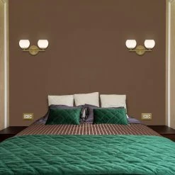 15.5 in. Moon Breeze 2-Light Retro Modern Brushed Gold Modern Bathroom Vanity Light with Etched Glass Shades by Designers Fountain -Designers Fountain Shop brushed gold designers fountain vanity lighting d251h 2b bg 4f 1000