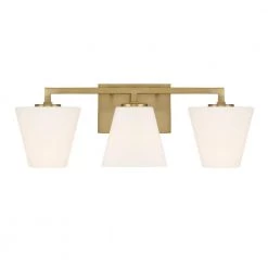 24 in. Palmyra 3-Light Brushed Gold Mid-Century Modern Bathroom Vanity Light with Etched Opal Glass Shades by Designers Fountain 19 24 in. Palmyra 3-Light Brushed Gold Mid-Century Modern Bathroom Vanity Light with Etched Opal Glass Shades by Designers Fountain -Designers Fountain Shop brushed gold designers fountain vanity lighting d255m 3b bg 1f 1000