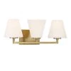 24 in. Palmyra 3-Light Brushed Gold Mid-Century Modern Bathroom Vanity Light with Etched Opal Glass Shades by Designers Fountain -Designers Fountain Shop brushed gold designers fountain vanity lighting d255m 3b bg 64 1000