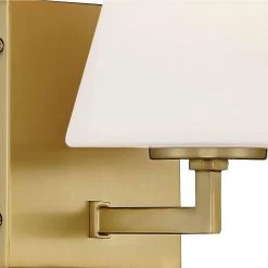 Palmyra 8.75 in. 1-Light Brushed Gold Wall Sconce with Etched Opal Glass Shade by Designers Fountain -Designers Fountain Shop brushed gold designers fountain vanity lighting d255m ws bg 44 1000