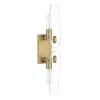 4.5 in. Bergen Beach 2-Light Brushed Gold Glam Wall Mount Sconce Light with Clear Glass Shades by Designers Fountain -Designers Fountain Shop brushed gold designers fountain vanity lighting d256m 2ws bg 64 1000