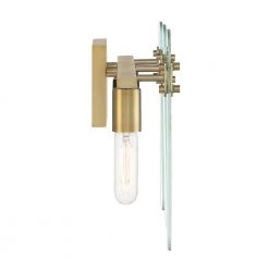 24 in. Bergen Beach 3-Light Brushed Gold Glam Bathroom Vanity Light with Clear Glass Shades by Designers Fountain -Designers Fountain Shop brushed gold designers fountain vanity lighting d256m 3b bg 44 1000