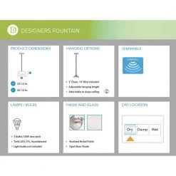 Darcy 5-Light Brushed Nickel Chandelier by Designers Fountain -Designers Fountain Shop brushed nickel designers fountain chandeliers 15006 5 35 76 1000