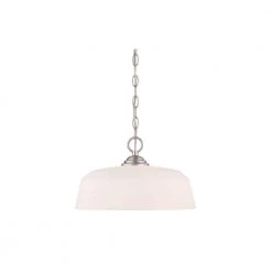 Darcy 1-Light Brushed Nickel Down Pendant by Designers Fountain