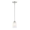 Malone 1-Light Brushed Nickel Shaded Mini Pendant by Designers Fountain -Designers Fountain Shop brushed nickel designers fountain chandeliers d267m 5p bn 64 1000