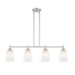 Malone 4-Lights Brushed Nickel Island Pendant by Designers Fountain
