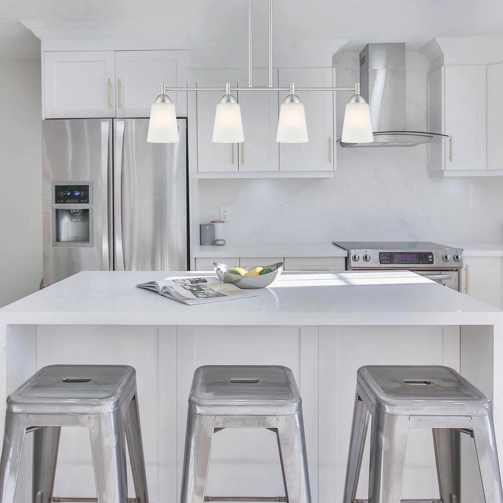 Malone 4-Lights Brushed Nickel Island Pendant by Designers Fountain 5 Malone 4-Lights Brushed Nickel Island Pendant by Designers Fountain - Image 3