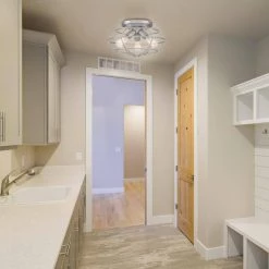 15 in. Jax 3-Light Brushed Nickel Ceiling Light Flush Mount by Designers Fountain -Designers Fountain Shop brushed nickel designers fountain flush mount lights 1260 bn fa 1000