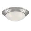 16.75 in. 3-Light Brushed Nickel Ceiling Light Flush Mount with Etched Glass Shade by Designers Fountain -Designers Fountain Shop brushed nickel designers fountain flush mount lights 1360l bn 64 1000