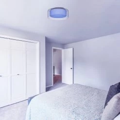 13 in. Voice Controlled Selectable CCT LED Brushed Nickel Tunable LED Smart Flush Mount by Designers Fountain -Designers Fountain Shop brushed nickel designers fountain flush mount lights 3683 35 40 1000