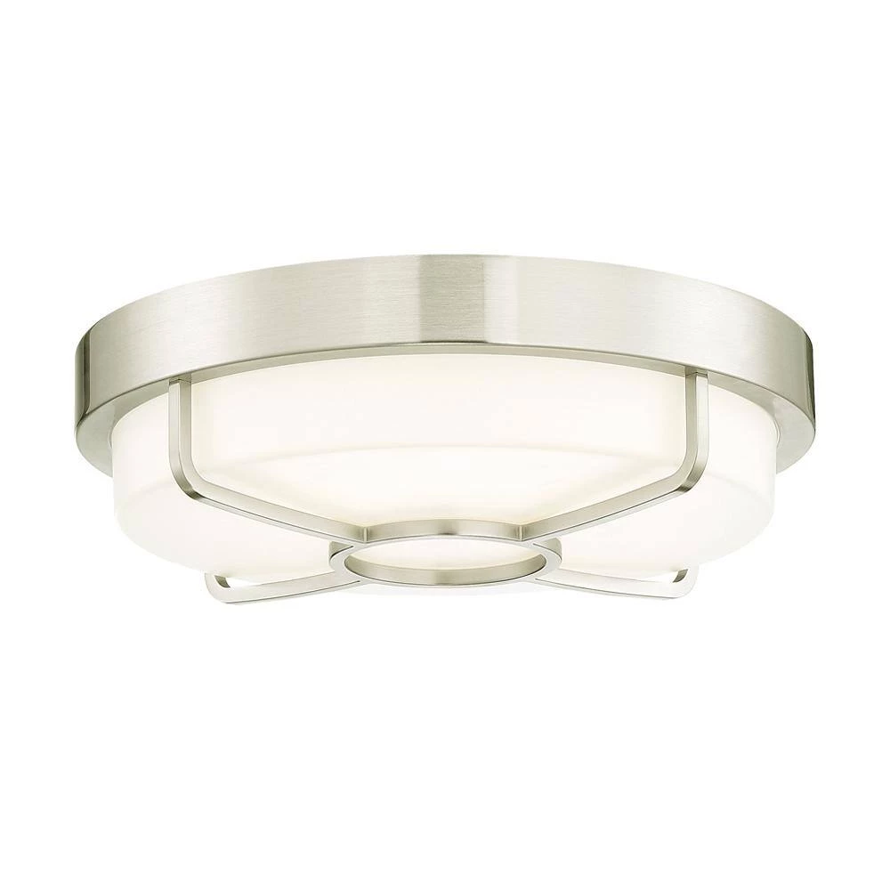 14 in. Brushed Nickel 3000K CCT LED Smart Ceiling Light Flush Mount, Compatible with Google and Alexa NO HUB Required by Designers Fountain 9 14 in. Brushed Nickel 3000K CCT LED Smart Ceiling Light Flush Mount, Compatible with Google and Alexa NO HUB Required by Designers Fountain - Image 7