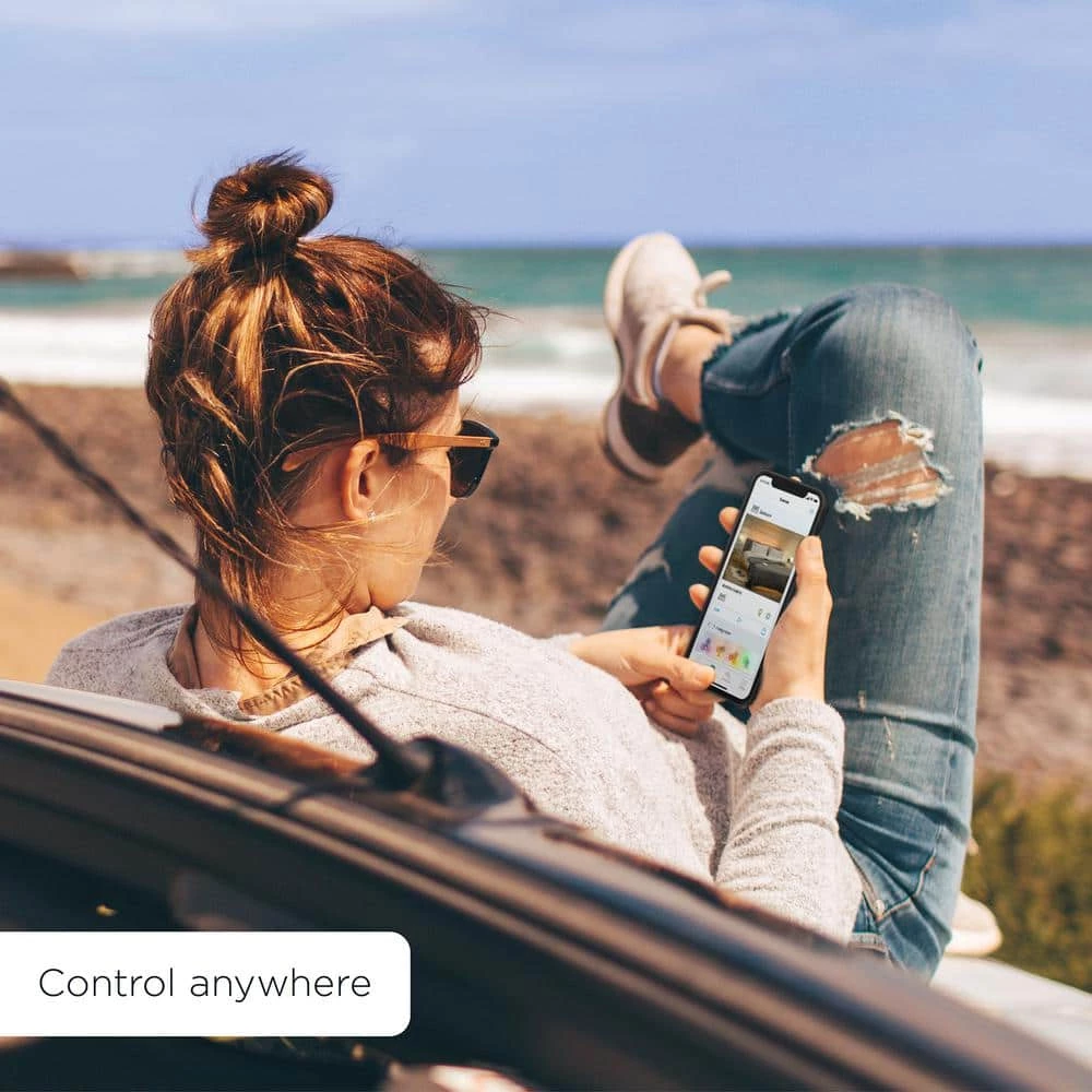 14 in. Voice Controlled Colors Brushed Nickel Smart Selectable CCT LED Ceiling Light Flush Mount by Designers Fountain 5 14 in. Voice Controlled Colors Brushed Nickel Smart Selectable CCT LED Ceiling Light Flush Mount by Designers Fountain - Image 3