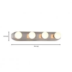 24 in. 4-Light Brushed Nickel Modern Bathroom Vanity Light by Designers Fountain -Designers Fountain Shop brushed nickel designers fountain vanity lighting 6614 bn 1d 1000