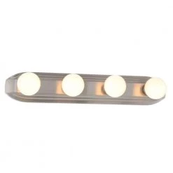 24 in. 4-Light Brushed Nickel Modern Bathroom Vanity Light by Designers Fountain