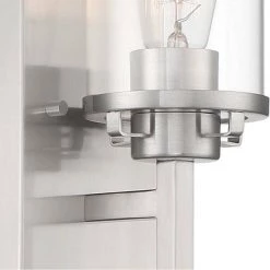 Jedrek 12.75 in. 1-Light Brushed Nickel Wall Sconce with Clear Glass Shade by Designers Fountain -Designers Fountain Shop brushed nickel designers fountain vanity lighting 93301 bn 44 1000