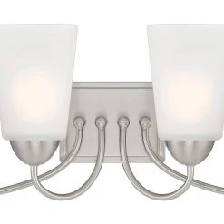 28.75 in. Malone 4-Light Brushed Nickel Transitional Bathroom Vanity Light with Etched Glass Shades by Designers Fountain 13 28.75 in. Malone 4-Light Brushed Nickel Transitional Bathroom Vanity Light with Etched Glass Shades by Designers Fountain -Designers Fountain Shop brushed nickel designers fountain vanity lighting d267m 4b bn 1f 1000