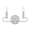 14 in. Summit 2-Light Brushed Nickel Modern Bathroom Vanity Light by Designers Fountain