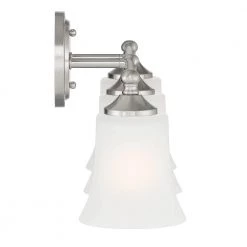 23 in. Bronson 3-Light Brushed Nickel Transitional Bathroom Vanity Light with Frosted Glass Shades by Designers Fountain -Designers Fountain Shop brushed nickel designers fountain vanity lighting d278m 3b bn 44 1000