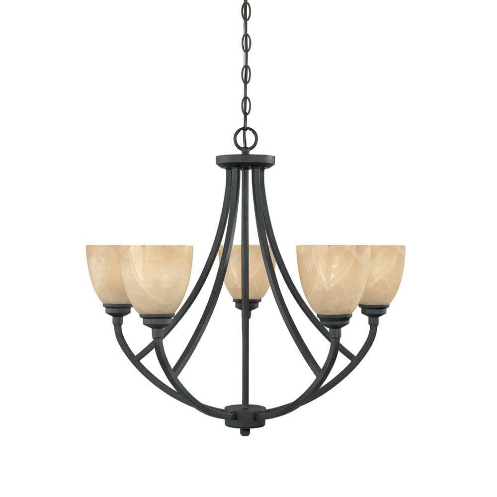 Tackwood 5-Light Burnished Bronze Hanging Chandelier by Designers Fountain 3 Tackwood 5-Light Burnished Bronze Hanging Chandelier by Designers Fountain
