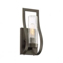 Weaver 12.5 in. Burnished Bronze 1-Light Outdoor Wall Lamp with Clear Seedy Glass Shade by Designers Fountain -Designers Fountain Shop burnished bronze designers fountain outdoor sconces 94891 bnb 66 1000
