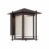 Hadley 11.5 in. Burnished Bronze LED Outdoor Wall Lamp with Ribbed Glass Shade by Designers Fountain -Designers Fountain Shop burnished bronze designers fountain outdoor sconces led32531 bnb 64 1000