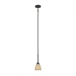 Tackwood 1-Light Burnished Bronze Hanging Mini Pendant by Designers Fountain