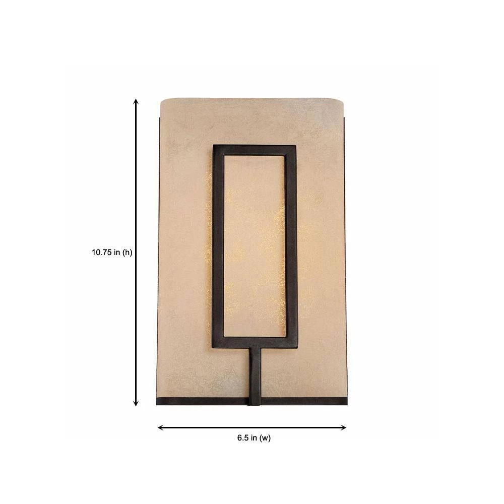 6.5 in. Regatta 1-Light LED Burnished Bronze Rustic Wall Mount Sconce Light with Warm Amber Glass Shade by Designers Fountain 6 6.5 in. Regatta 1-Light LED Burnished Bronze Rustic Wall Mount Sconce Light with Warm Amber Glass Shade by Designers Fountain - Image 4
