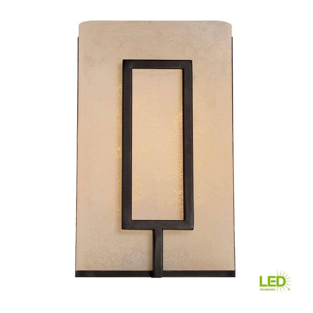 6.5 in. Regatta 1-Light LED Burnished Bronze Rustic Wall Mount Sconce Light with Warm Amber Glass Shade by Designers Fountain 5 6.5 in. Regatta 1-Light LED Burnished Bronze Rustic Wall Mount Sconce Light with Warm Amber Glass Shade by Designers Fountain - Image 3