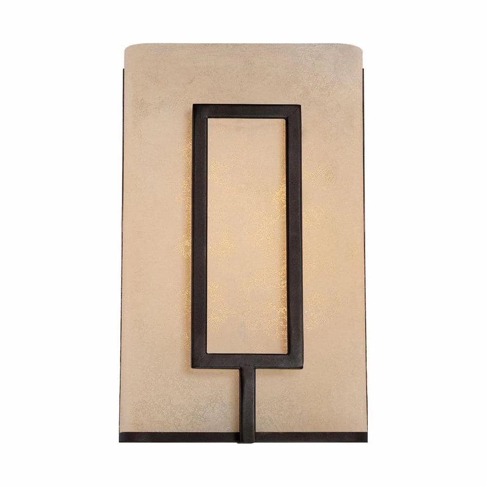 6.5 in. Regatta 1-Light LED Burnished Bronze Rustic Wall Mount Sconce Light with Warm Amber Glass Shade by Designers Fountain 3 6.5 in. Regatta 1-Light LED Burnished Bronze Rustic Wall Mount Sconce Light with Warm Amber Glass Shade by Designers Fountain
