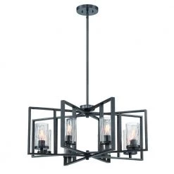 Elements 8-Light Charcoal Interior Incandescent Chandelier by Designers Fountain