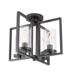 14.5 in. Elements 4-Light Charcoal Interior Incandescent Ceiling Light Semi Flush Mount by Designers Fountain -Designers Fountain Shop charcoal designers fountain flush mount lights 86511 cha 1d 1000