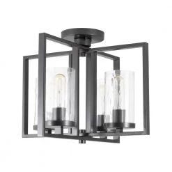 14.5 in. Elements 4-Light Charcoal Interior Incandescent Ceiling Light Semi Flush Mount by Designers Fountain -Designers Fountain Shop charcoal designers fountain flush mount lights 86511 cha 40 1000