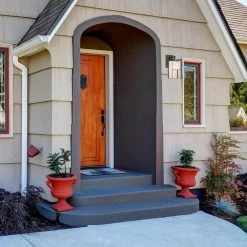 Braxton 13 in. Charcoal 1-Light Outdoor Wall Lamp with Frosted Glass Shade by Designers Fountain -Designers Fountain Shop charcoal designers fountain outdoor sconces 31821 cha 40 1000