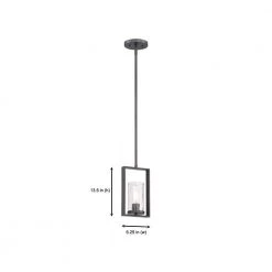 Elements 1-Light Charcoal Interior Incandescent Mini Pendant by Designers Fountain -Designers Fountain Shop charcoal designers fountain pendant lights 86530 cha 1d 1000