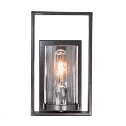 6 in. Elements 1-Light Charcoal Industrial Wall Mount Sconce Light with Clear Rain Glass Shade by Designers Fountain 11 6 in. Elements 1-Light Charcoal Industrial Wall Mount Sconce Light with Clear Rain Glass Shade by Designers Fountain -Designers Fountain Shop charcoal designers fountain wall sconces 86501 cha 40 1000