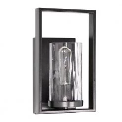 6 in. Elements 1-Light Charcoal Industrial Wall Mount Sconce Light with Clear Rain Glass Shade by Designers Fountain 10 6 in. Elements 1-Light Charcoal Industrial Wall Mount Sconce Light with Clear Rain Glass Shade by Designers Fountain -Designers Fountain Shop charcoal designers fountain wall sconces 86501 cha e1 1000