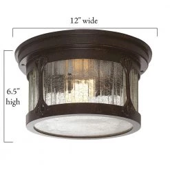 Canyon Lake 6.5 in. Chestnut 2-Light Outdoor Ceiling Flush Mount Lamp with Aged Crackle Glass Shade by Designers Fountain 9 Canyon Lake 6.5 in. Chestnut 2-Light Outdoor Ceiling Flush Mount Lamp with Aged Crackle Glass Shade by Designers Fountain -Designers Fountain Shop chesnut designers fountain outdoor chandeliers 20935 chn 40 1000